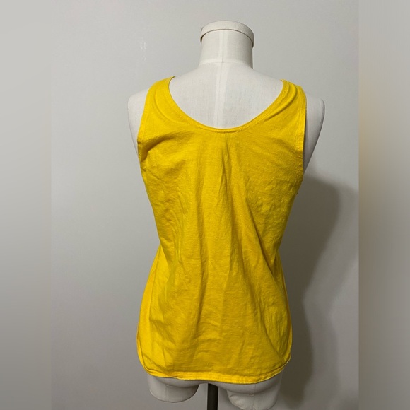 Vintage 80’s Yellow Two Button Tank Size Small - Picture 3 of 5